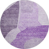 Piper Looms Mayfield Abstract AMF665 Eggplant Machine Washable Area Rug Round Main Image