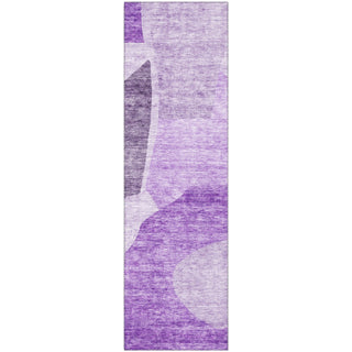 Piper Looms Mayfield Abstract AMF665 Eggplant Machine Washable Area Rug Runner Main Image