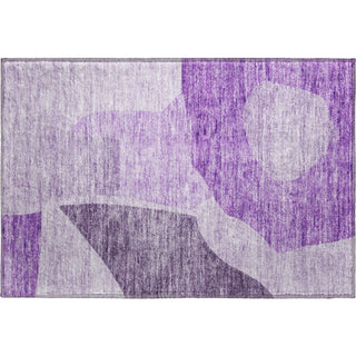 Piper Looms Mayfield Abstract AMF665 Eggplant Machine Washable Area Rug Scatter Main Image