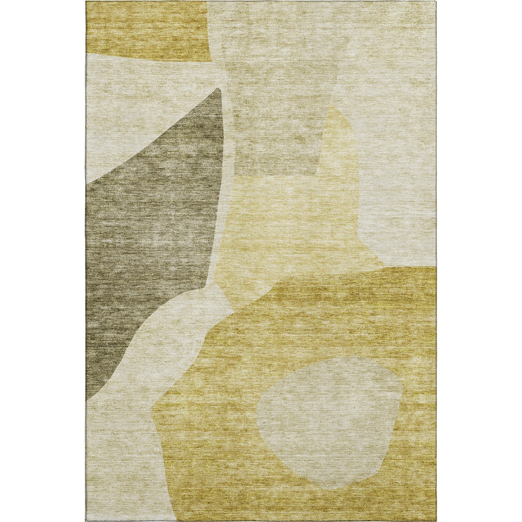 Piper Looms Mayfield Abstract AMF665 Gold Machine Washable Area Rug main image