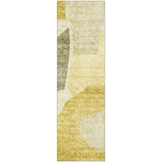 Piper Looms Mayfield Abstract AMF665 Gold Machine Washable Area Rug Runner Main Image