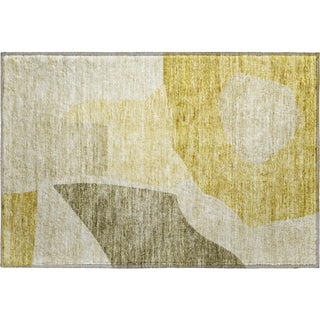Piper Looms Mayfield Abstract AMF665 Gold Machine Washable Area Rug Scatter Main Image