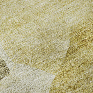 Piper Looms Mayfield Abstract AMF665 Gold Machine Washable Area Rug Swatch Image