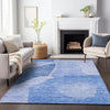 Piper Looms Mayfield Abstract AMF665 Navy Machine Washable Area Rug Lifestyle Image Feature