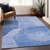 Piper Looms Mayfield Abstract AMF665 Navy Machine Washable Area Rug Lifestyle Image Feature
