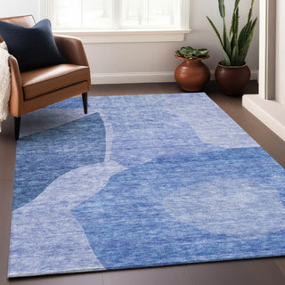 Piper Looms Mayfield Abstract AMF665 Navy Machine Washable Area Rug Lifestyle Image Feature