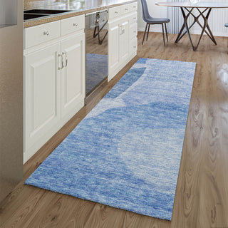 Piper Looms Mayfield Abstract AMF665 Navy Machine Washable Area Rug Runner Lifestyle Image Feature