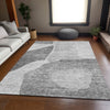 Piper Looms Mayfield Abstract AMF665 Silver Machine Washable Area Rug Lifestyle Image Feature