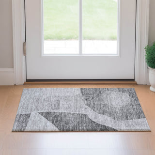 Piper Looms Mayfield Abstract AMF665 Silver Machine Washable Area Rug Scatter Lifestyle Image Feature
