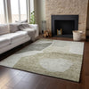 Piper Looms Mayfield Abstract AMF665 Taupe Machine Washable Area Rug Lifestyle Image Feature