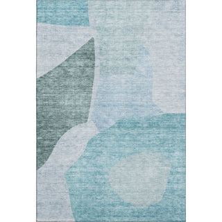 Piper Looms Mayfield Abstract AMF665 Teal Machine Washable Area Rug main image
