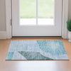 Piper Looms Mayfield Abstract AMF665 Teal Machine Washable Area Rug Scatter Lifestyle Image Feature