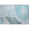 Piper Looms Mayfield Abstract AMF665 Teal Machine Washable Area Rug Scatter Main Image