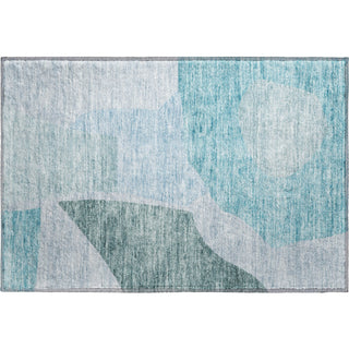 Piper Looms Mayfield Abstract AMF665 Teal Machine Washable Area Rug Scatter Main Image
