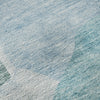 Piper Looms Mayfield Abstract AMF665 Teal Machine Washable Area Rug Swatch Image