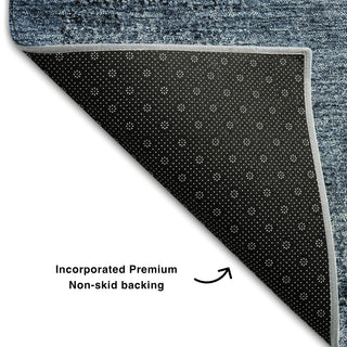 Piper Looms Mayfield Abstract AMF667 Blue Machine Washable Area Rug Backing Image