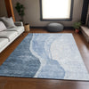 Piper Looms Mayfield Abstract AMF667 Blue Machine Washable Area Rug Lifestyle Image Feature