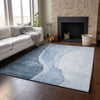 Piper Looms Mayfield Abstract AMF667 Blue Machine Washable Area Rug Lifestyle Image Feature