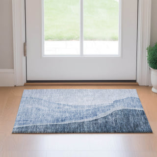 Piper Looms Mayfield Abstract AMF667 Blue Machine Washable Area Rug Scatter Lifestyle Image Feature