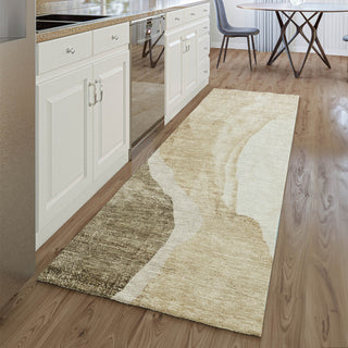 Piper Looms Mayfield Abstract AMF667 Brown Machine Washable Area Rug Runner Lifestyle Image Feature