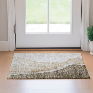 Piper Looms Mayfield Abstract AMF667 Brown Machine Washable Area Rug Scatter Lifestyle Image Feature