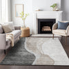 Piper Looms Mayfield Abstract AMF667 Charcoal Machine Washable Area Rug Lifestyle Image Feature