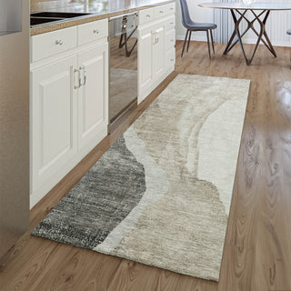 Piper Looms Mayfield Abstract AMF667 Charcoal Machine Washable Area Rug Runner Lifestyle Image Feature