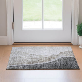 Piper Looms Mayfield Abstract AMF667 Charcoal Machine Washable Area Rug Scatter Lifestyle Image Feature