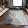 Piper Looms Mayfield Abstract AMF667 Gray Machine Washable Area Rug Lifestyle Image Feature
