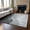 Piper Looms Mayfield Abstract AMF667 Gray Machine Washable Area Rug Lifestyle Image Feature