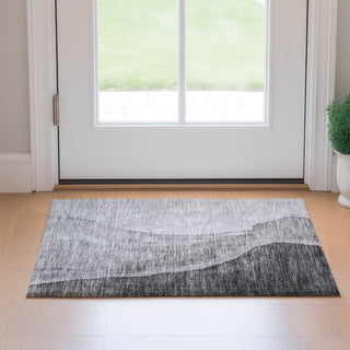 Piper Looms Mayfield Abstract AMF667 Gray Machine Washable Area Rug Scatter Lifestyle Image Feature