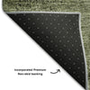 Piper Looms Mayfield Abstract AMF667 Olive Machine Washable Area Rug Backing Image