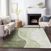 Piper Looms Mayfield Abstract AMF667 Olive Machine Washable Area Rug Lifestyle Image Feature