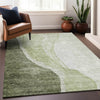Piper Looms Mayfield Abstract AMF667 Olive Machine Washable Area Rug Lifestyle Image Feature