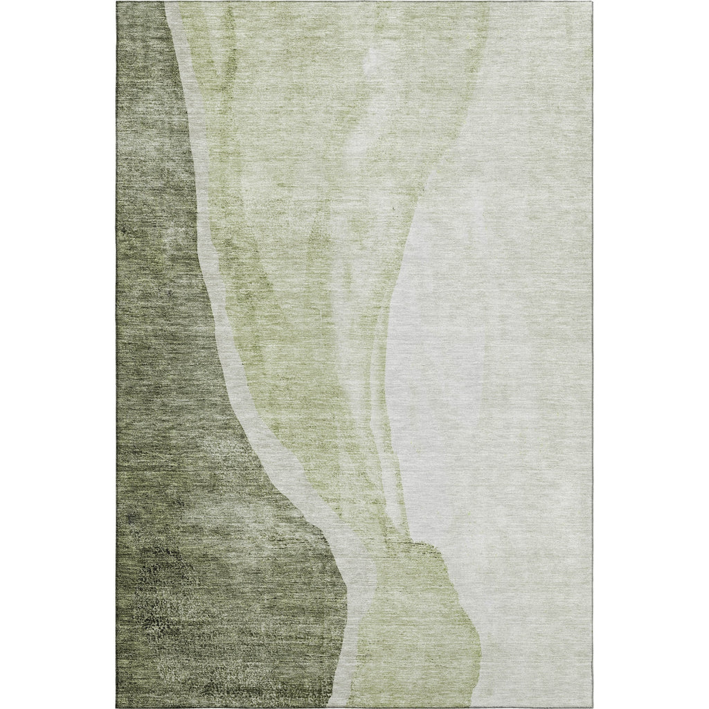 Piper Looms Mayfield Abstract AMF667 Olive Machine Washable Area Rug main image