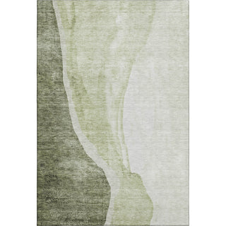 Piper Looms Mayfield Abstract AMF667 Olive Machine Washable Area Rug main image