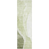 Piper Looms Mayfield Abstract AMF667 Olive Machine Washable Area Rug Runner Main Image