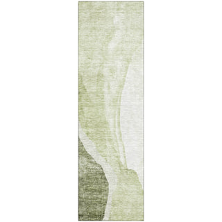 Piper Looms Mayfield Abstract AMF667 Olive Machine Washable Area Rug Runner Main Image