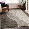 Piper Looms Mayfield Abstract AMF667 Taupe Machine Washable Area Rug Lifestyle Image Feature