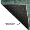 Piper Looms Mayfield Abstract AMF667 Teal Machine Washable Area Rug Backing Image