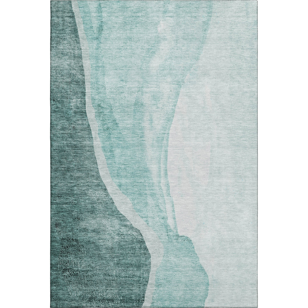 Piper Looms Mayfield Abstract AMF667 Teal Machine Washable Area Rug main image
