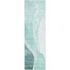 Piper Looms Mayfield Abstract AMF667 Teal Machine Washable Area Rug Runner Main Image