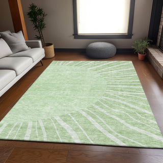Piper Looms Mayfield Abstract AMF668 Aloe Machine Washable Area Rug Lifestyle Image Feature