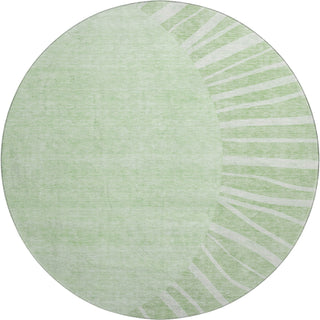 Piper Looms Mayfield Abstract AMF668 Aloe Machine Washable Area Rug Round Main Image