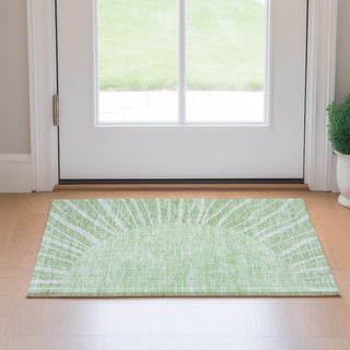 Piper Looms Mayfield Abstract AMF668 Aloe Machine Washable Area Rug Scatter Lifestyle Image Feature