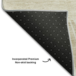 Piper Looms Mayfield Abstract AMF668 Beige Machine Washable Area Rug Backing Image