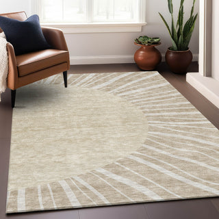 Piper Looms Mayfield Abstract AMF668 Beige Machine Washable Area Rug Lifestyle Image Feature