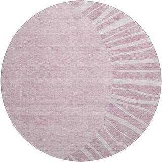 Piper Looms Mayfield Abstract AMF668 Blush Machine Washable Area Rug Round Main Image