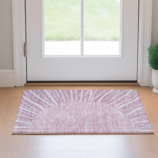Piper Looms Mayfield Abstract AMF668 Blush Machine Washable Area Rug Scatter Lifestyle Image Feature