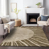 Piper Looms Mayfield Abstract AMF668 Brown Machine Washable Area Rug Lifestyle Image Feature